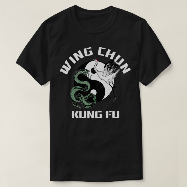 Wing Chun Yin Yang Crane Snake T-Shirt (Design vorne)