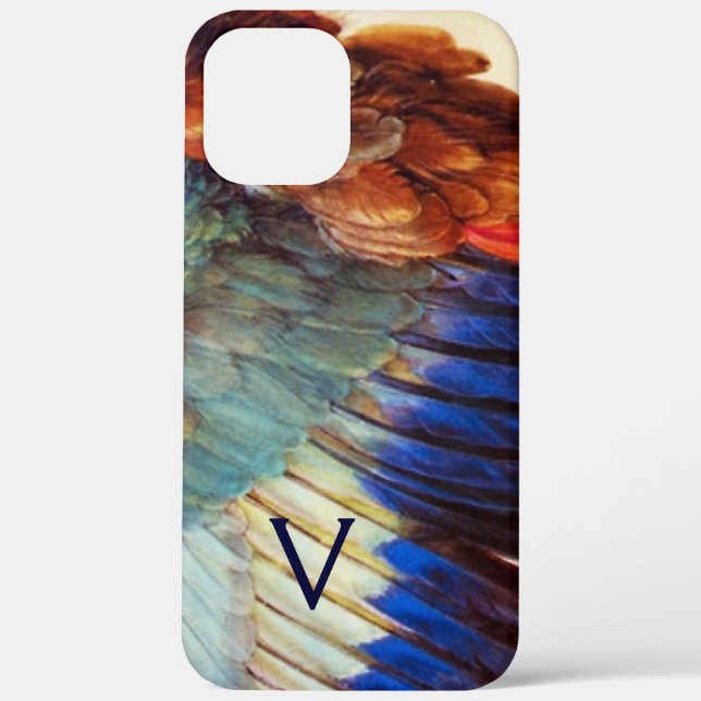 WING FEATHERS OF THE EUROPEAN ROLLER MONOGRAM Case-Mate iPhone HÜLLE (Rückseite)