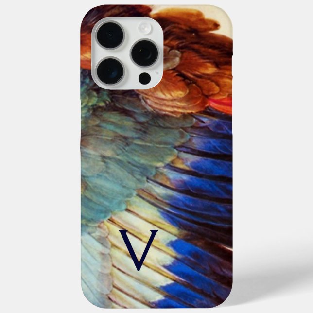 WING FEATHERS OF THE EUROPEAN ROLLER MONOGRAM Case-Mate iPhone HÜLLE (Rückseite)