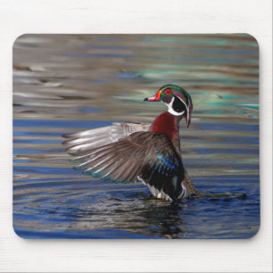 Wing Flapping Wood Duck Mousepad