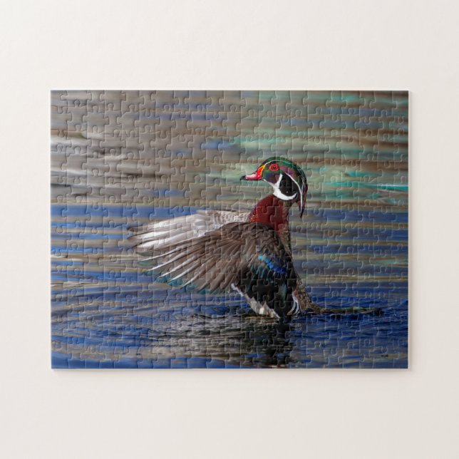 Wing Flapping Wood Duck Puzzle (Horizontal)