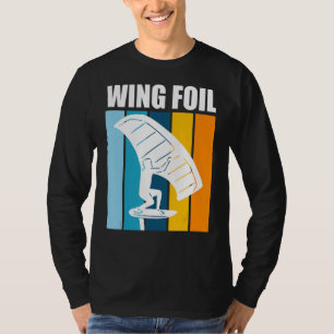 Wing Foil Retro Wing Surfer Foil T-Shirt