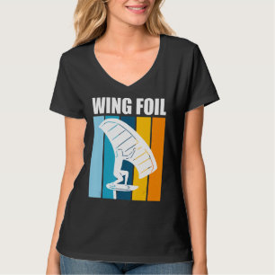 Wing Foil Retro Wing Surfer Foil T-Shirt