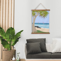 Wing Foil Surfers Pandanus Tree am Strand