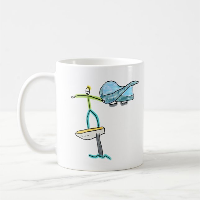 Wing Foiling Stickman Kaffeetasse (Links)