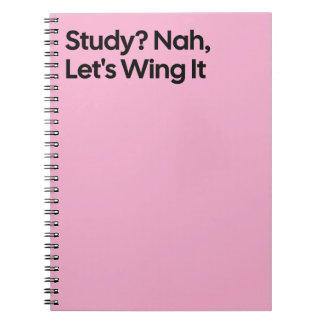 Wing It Lustiger Studiennotizblock Notizblock