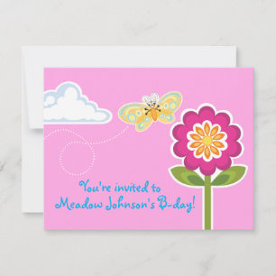 Wing-Nutz™_Butterfly_sweet & fun Geburtstagsparty Einladung