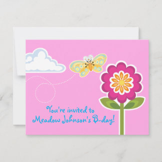 Wing-Nutz™_Butterfly_sweet & fun Geburtstagsparty Einladung