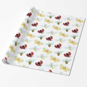 Wing-Nutz™_Fluttering Buddies_pattern_Party time Geschenkpapier