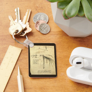 Wing on Flying Machine Sketch by Leonardo da Vinci Schlüsselanhänger