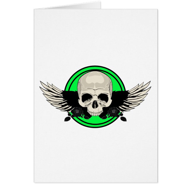 Wing Skull - GREEN (Vorne)