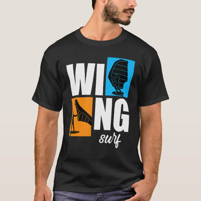 Wing Surf Wingfoil Wingsurf Retro T-Shirt (Vorderseite)