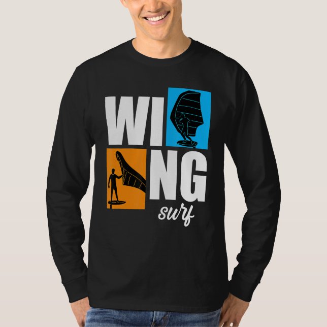 Wing Surf Wingfoil Wingsurf Retro T-Shirt (Vorderseite)