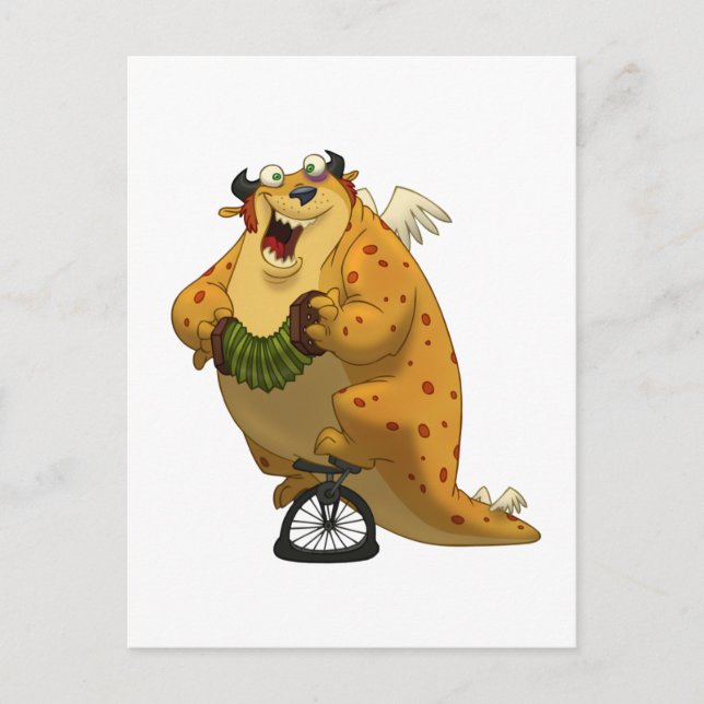 Wing-Tail Unicordionist Postcard Postkarte (Vorderseite)