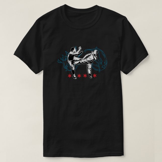 Wing Tsun Illinois Black T - Shirt (Design vorne)