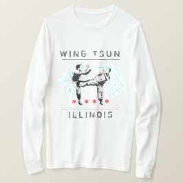 Wing Tsun Illinois - Horizontale Linie Weiß T-Shirt