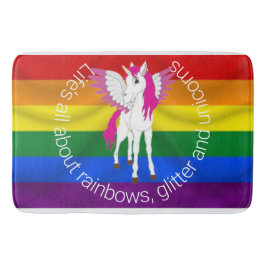 Wing Unicorn Party Regenbogendusche Vorhang Badematte