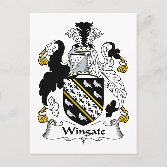 Wingate Familienwappen Postkarte (Vorderseite)