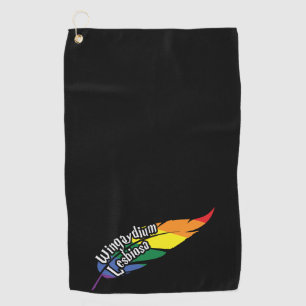 Wingaydium Lesbiosa - Funny LGBTQ+ Magic Pub Golfhandtuch