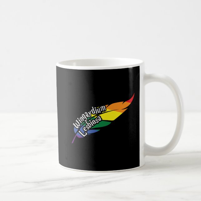 Wingaydium Lesbiosa - Funny LGBTQ+ Magic Pub Kaffeetasse (Rechts)