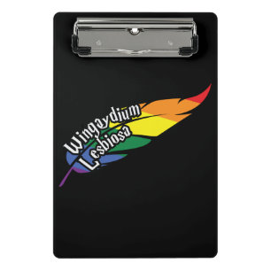 Wingaydium Lesbiosa - Funny LGBTQ+ Magic Pub Mini Klemmbrett