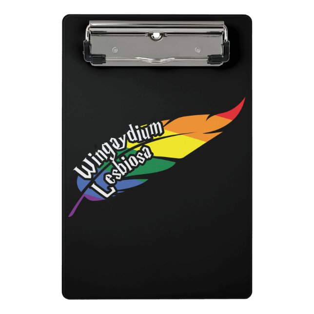 Wingaydium Lesbiosa - Funny LGBTQ+ Magic Pub Mini Klemmbrett (Vorderseite)