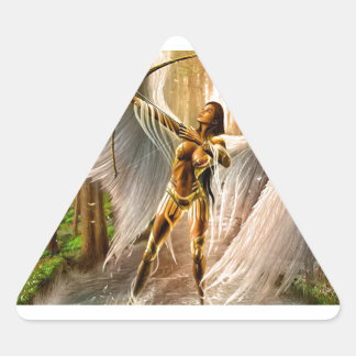 Winged Archer Dreieckiger Aufkleber