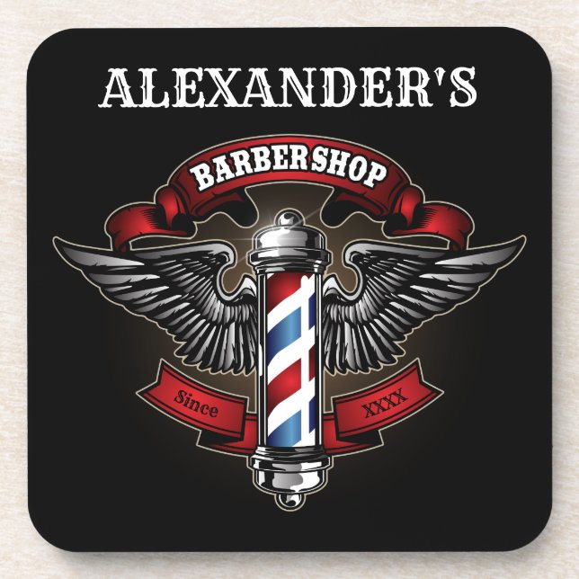 Winged Barber Getränkeuntersetzer (Vorderseite)