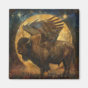 Winged Buffalo Bison Magnet