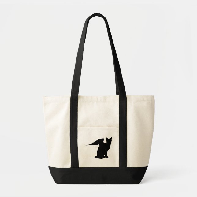 Winged Cat Tote Bag Tragetasche (Vorne)