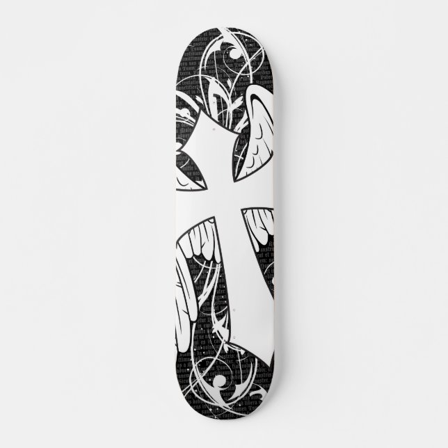 Winged Cross Skateboard Deck (Vorne)