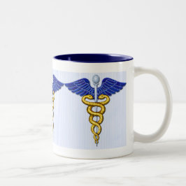 Winged Doctor Caduceus Zweifarbige Tasse