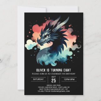 Winged Dragon Birthday Digital Einladung