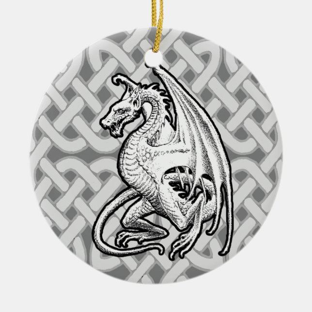 Winged Dragon Keramik Ornament (Vorne)