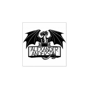 Winged Dragon personalize Gummistempel