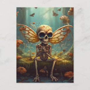 Winged Fairy Skeleton Postkarte