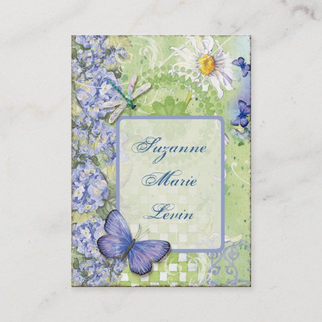 Winged Gänseblümchen-Visitenkarten der Juwel-n Visitenkarte (Vorderseite)