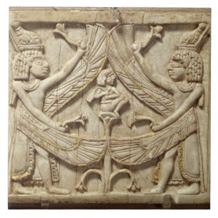 Winged Genies, Assyrian Zeitraum, c.750 BC Fliese