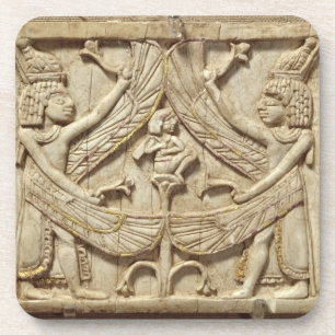 Winged Genies, Assyrian Zeitraum, c.750 BC Getränkeuntersetzer