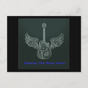 Winged Gitarre Postkarte