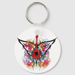 Winged Gitarre Schlüsselanhänger