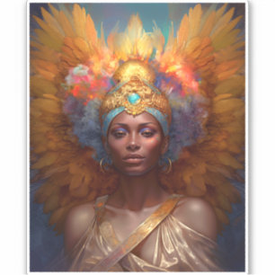 Winged Goddess Fantasy Art Aufkleber