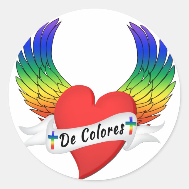 Winged Heart DeColores Palanca Sticker (Vorderseite)