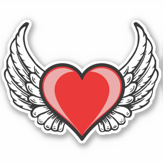 Winged Heart Sticker (Vorderseite)
