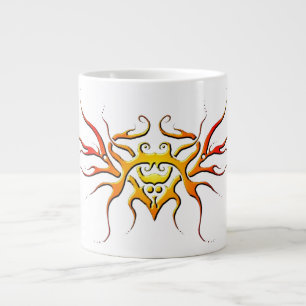 Winged Heart Tribal Design - rot Jumbo-Tasse