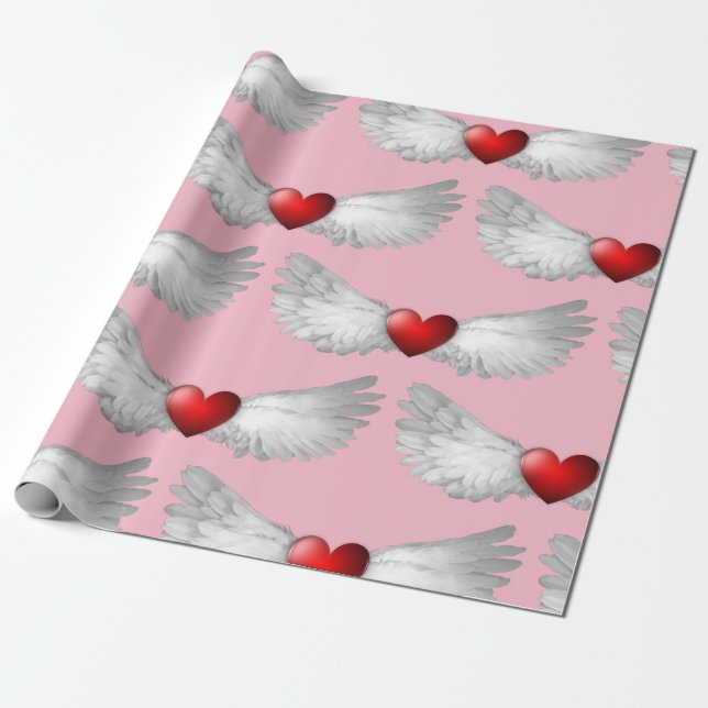 WINGED HERART Wrapping Paper Geschenkpapier (Ungerollt)