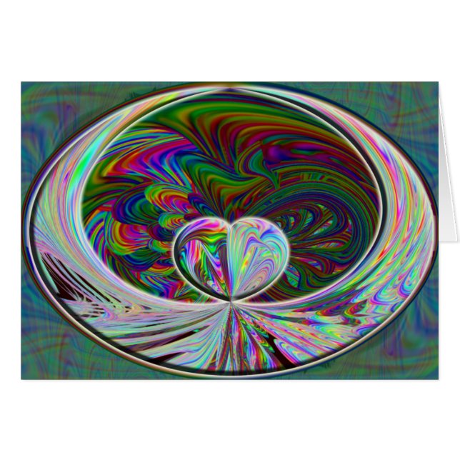 Winged Herz-Karte (Vorderseite (Horizontal))