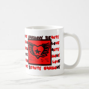 Winged Herzgraffiti-Tasse Tasse