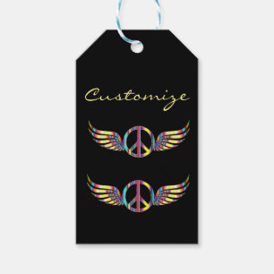 Winged Hippie Peace Symbol Thunder_Cove Geschenkanhänger