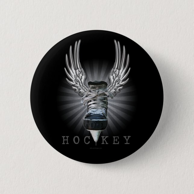 Winged Hockey Button (Vorderseite)